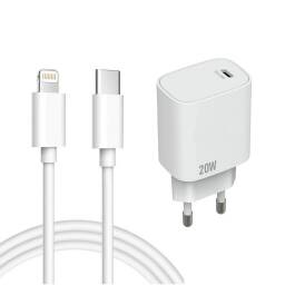 Combo cargador Tipo C y cable Lightning / iPhone / iPad / Carga rpida / 20W